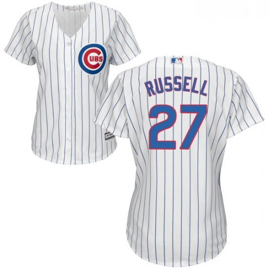 Womens Majestic Chicago Cubs 27 Addison Russell Authentic White Home Cool Base MLB Jersey Womens Majestic Chicago Cubs 27 Addison Russell Authentic White Home Cool Base MLB Jersey