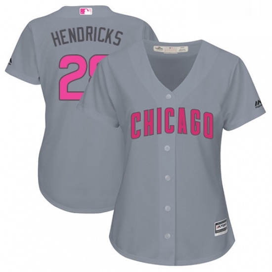 Womens Majestic Chicago Cubs 28 Kyle Hendricks Authentic Grey Mothers Day Cool Base MLB Jersey Womens Majestic Chicago Cubs 28 Kyle Hendricks Authentic Grey Mothers Day Cool Base MLB Jersey