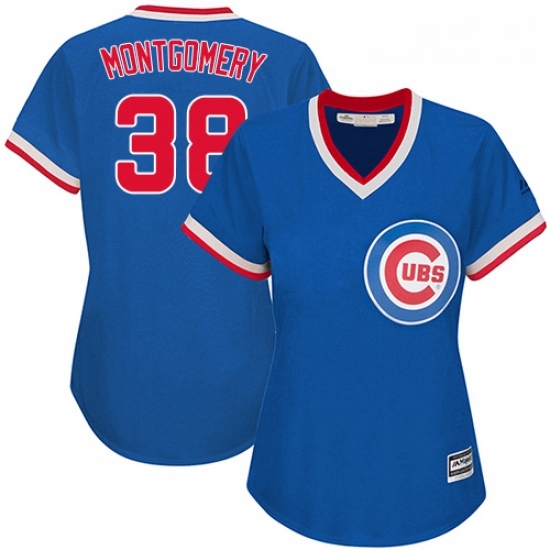 Womens Majestic Chicago Cubs 38 Mike Montgomery Authentic Royal Blue Cooperstown MLB Jersey Womens Majestic Chicago Cubs 38 Mike Montgomery Authentic Royal Blue Cooperstown MLB Jersey