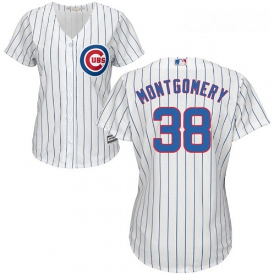 Womens Majestic Chicago Cubs 38 Mike Montgomery Authentic White Home Cool Base MLB Jersey Womens Majestic Chicago Cubs 38 Mike Montgomery Authentic White Home Cool Base MLB Jersey