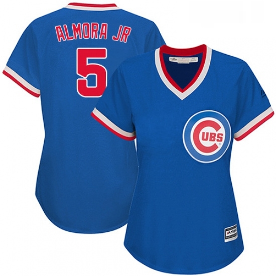 Womens Majestic Chicago Cubs 5 Albert Almora Jr Replica Royal Blue Cooperstown MLB Jersey Womens Majestic Chicago Cubs 5 Albert Almora Jr Replica Royal Blue Cooperstown MLB Jersey