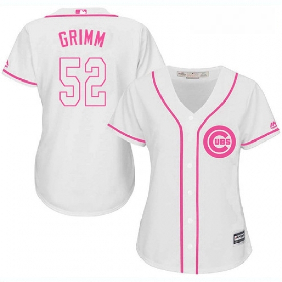 Womens Majestic Chicago Cubs 52 Justin Grimm Replica White Fashion MLB Jersey Womens Majestic Chicago Cubs 52 Justin Grimm Replica White Fashion MLB Jersey