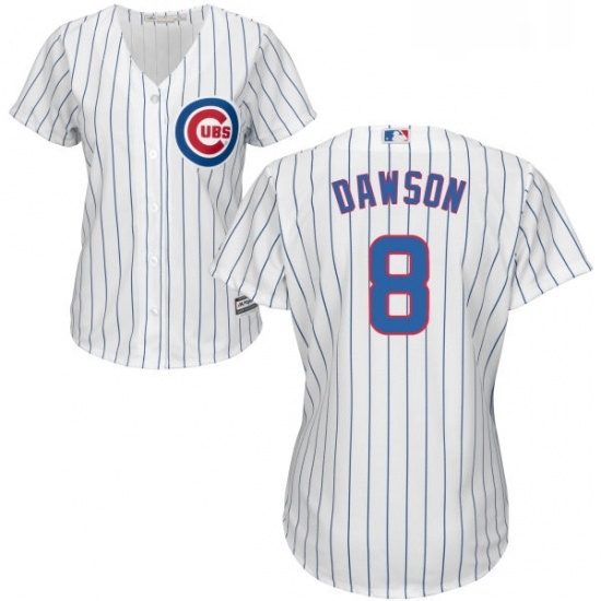 Womens Majestic Chicago Cubs 8 Andre Dawson Authentic White Home Cool Base MLB Jersey Womens Majestic Chicago Cubs 8 Andre Dawson Authentic White Home Cool Base MLB Jersey