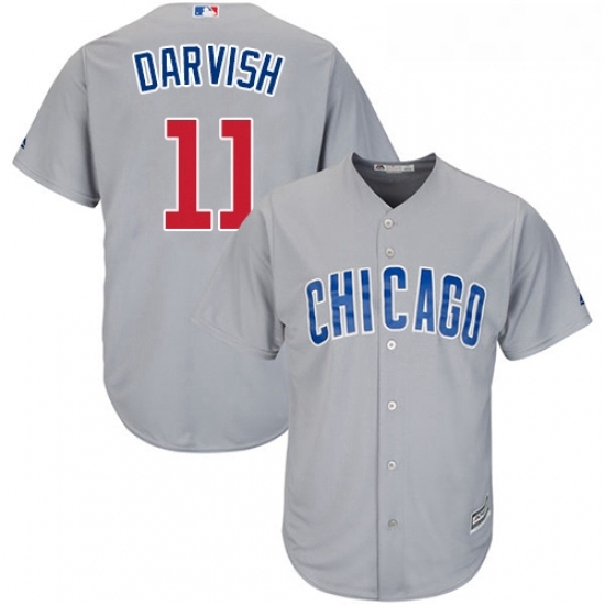 Youth Majestic Chicago Cubs 11 Yu Darvish Authentic Grey Road Cool Base MLB Jersey Youth Majestic Chicago Cubs 11 Yu Darvish Authentic Grey Road Cool Base MLB Jersey
