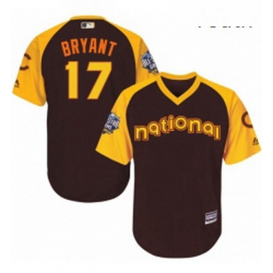 Youth Majestic Chicago Cubs 17 Kris Bryant Authentic Brown 2016 All Star National League BP Cool Base MLB Jersey Youth Majestic Chicago Cubs 17 Kris Bryant Authentic Brown 2016 All Star National League BP Cool Base MLB Jersey