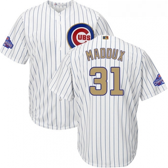 Youth Majestic Chicago Cubs 31 Greg Maddux Authentic White 2017 Gold Program Cool Base MLB Jersey Youth Majestic Chicago Cubs 31 Greg Maddux Authentic White 2017 Gold Program Cool Base MLB Jersey