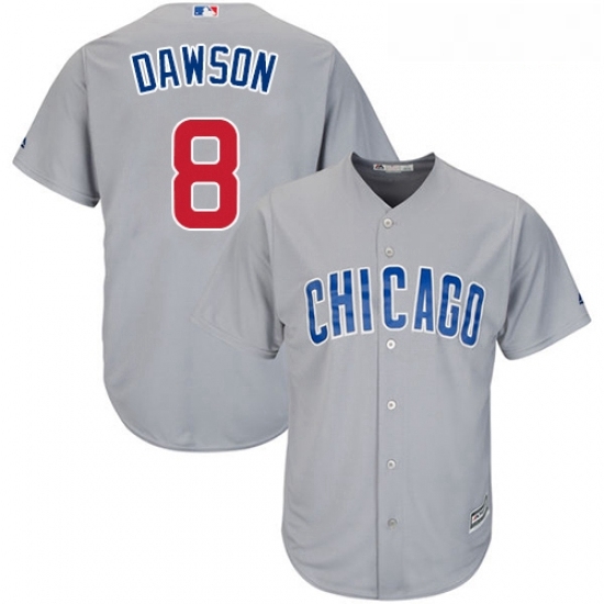 Youth Majestic Chicago Cubs 8 Andre Dawson Replica Grey Road Cool Base MLB Jersey Youth Majestic Chicago Cubs 8 Andre Dawson Replica Grey Road Cool Base MLB Jersey