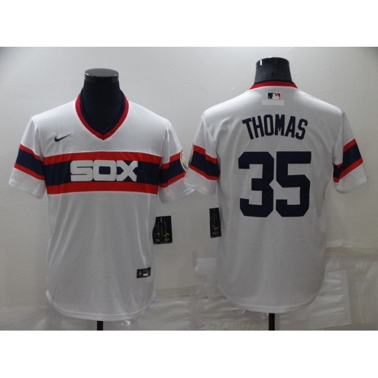 Men Chicago White Sox 35 Frank Thomas Throwback Cool Base Stitched Jerse Men Chicago White Sox 35 Frank Thomas Throwback Cool Base Stitched Jerse
