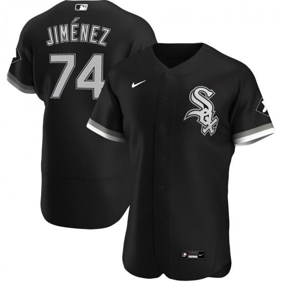 Men Chicago White Sox 74 Eloy Jimenez Men Nike Black Alternate 2020 Flex Base Player MLB Jersey Men Chicago White Sox 74 Eloy Jimenez Men Nike Black Alternate 2020 Flex Base Player MLB Jersey