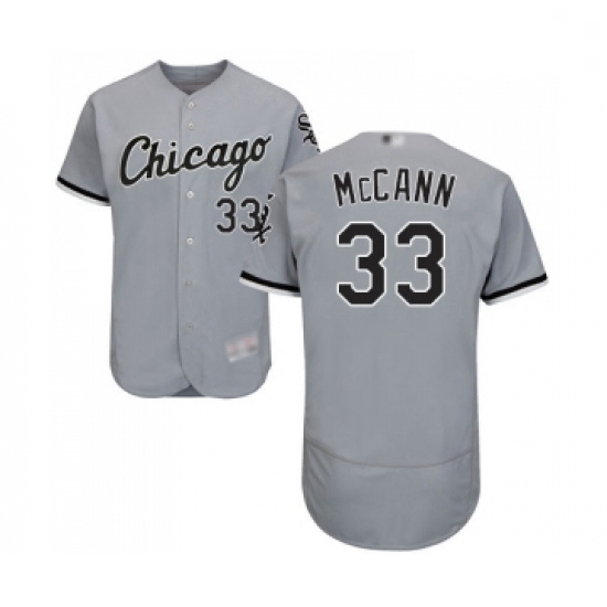 Mens Chicago White Sox 33 James McCann Grey Road Flex Base Authentic Collection Baseball Jersey Mens Chicago White Sox 33 James McCann Grey Road Flex Base Authentic Collection Baseball Jersey
