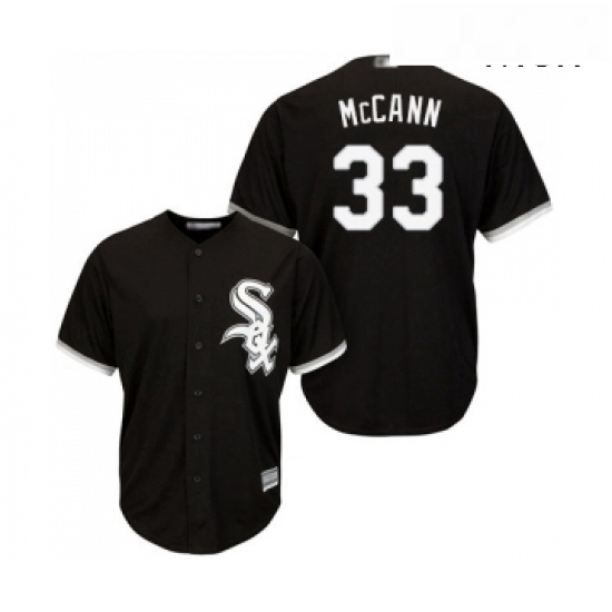 Mens Chicago White Sox 33 James McCann Replica Black Alternate Home Cool Base Baseball Jersey Mens Chicago White Sox 33 James McCann Replica Black Alternate Home Cool Base Baseball Jersey