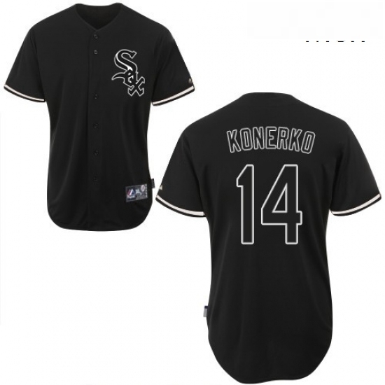 Mens Majestic Chicago White Sox 14 Paul Konerko Authentic Black Fashion MLB Jersey Mens Majestic Chicago White Sox 14 Paul Konerko Authentic Black Fashion MLB Jersey