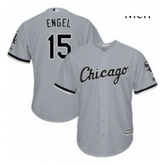 Mens Majestic Chicago White Sox 15 Adam Engel Replica Grey Road Cool Base MLB Jersey Mens Majestic Chicago White Sox 15 Adam Engel Replica Grey Road Cool Base MLB Jersey
