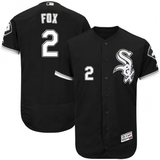 Mens Majestic Chicago White Sox 2 Nellie Fox Black Flexbase Authentic Collection MLB Jersey Mens Majestic Chicago White Sox 2 Nellie Fox Black Flexbase Authentic Collection MLB Jersey
