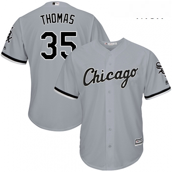 Mens Majestic Chicago White Sox 35 Frank Thomas Replica Grey Road Cool Base MLB Jersey Mens Majestic Chicago White Sox 35 Frank Thomas Replica Grey Road Cool Base MLB Jersey