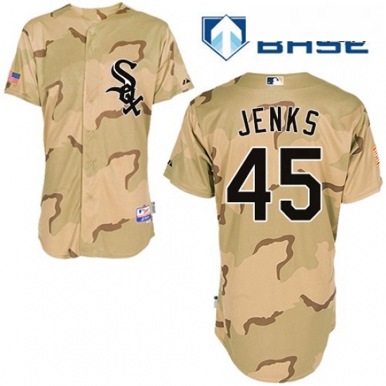 Mens Majestic Chicago White Sox 45 Bobby Jenks Authentic Camouflage Cool Base MLB Jersey Mens Majestic Chicago White Sox 45 Bobby Jenks Authentic Camouflage Cool Base MLB Jersey
