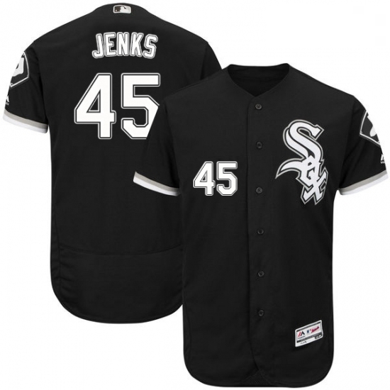 Mens Majestic Chicago White Sox 45 Bobby Jenks Black Flexbase Authentic Collection MLB Jersey Mens Majestic Chicago White Sox 45 Bobby Jenks Black Flexbase Authentic Collection MLB Jersey
