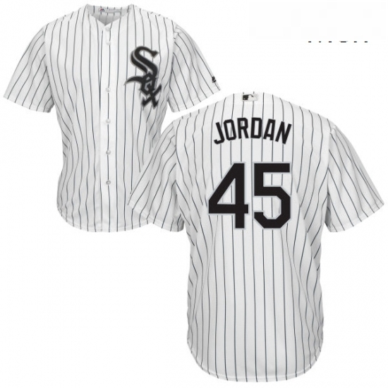 Mens Majestic Chicago White Sox 45 Michael Jordan Replica White Home Cool Base MLB Jersey Mens Majestic Chicago White Sox 45 Michael Jordan Replica White Home Cool Base MLB Jersey