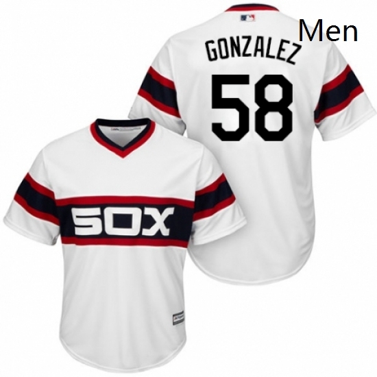 Mens Majestic Chicago White Sox 58 Miguel Gonzalez Replica White 2013 Alternate Home Cool Base MLB Jersey Mens Majestic Chicago White Sox 58 Miguel Gonzalez Replica White 2013 Alternate Home Cool Base MLB Jersey