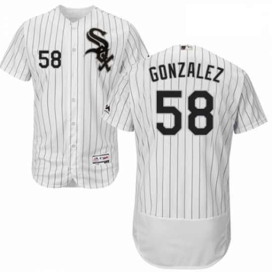 Mens Majestic Chicago White Sox 58 Miguel Gonzalez White Home Flex Base Authentic Collection MLB Jersey Mens Majestic Chicago White Sox 58 Miguel Gonzalez White Home Flex Base Authentic Collection MLB Jersey