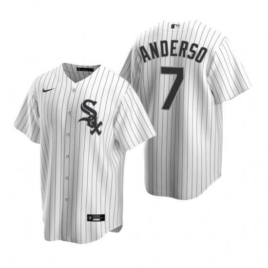 Mens Nike Chicago White Sox 7 Tim Anderson White Home Stitched Baseball Jersey Mens Nike Chicago White Sox 7 Tim Anderson White Home Stitched Baseball Jersey