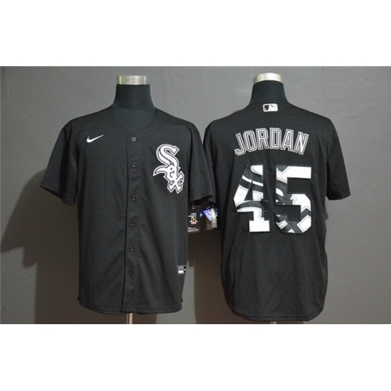 White Sox 45 Michael Jordan Black 2020 Nike Cool Base Fashion Jersey White Sox 45 Michael Jordan Black 2020 Nike Cool Base Fashion Jersey