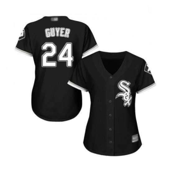 Womens Chicago White Sox 24 Brandon Guyer Replica Black Alternate Home Cool Base Baseball Jersey Womens Chicago White Sox 24 Brandon Guyer Replica Black Alternate Home Cool Base Baseball Jersey