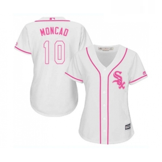 Womens Majestic Chicago White Sox 10 Yoan Moncada Replica White Fashion Cool Base MLB Jerseys Womens Majestic Chicago White Sox 10 Yoan Moncada Replica White Fashion Cool Base MLB Jerseys