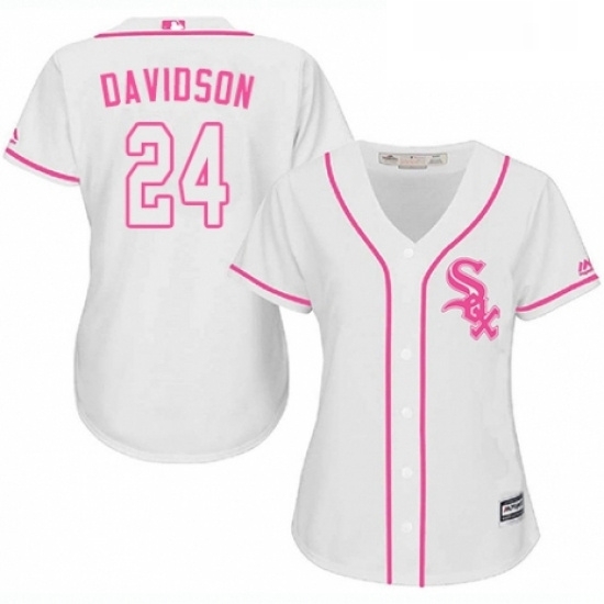 Womens Majestic Chicago White Sox 24 Matt Davidson Authentic White Fashion Cool Base MLB Jersey Womens Majestic Chicago White Sox 24 Matt Davidson Authentic White Fashion Cool Base MLB Jersey