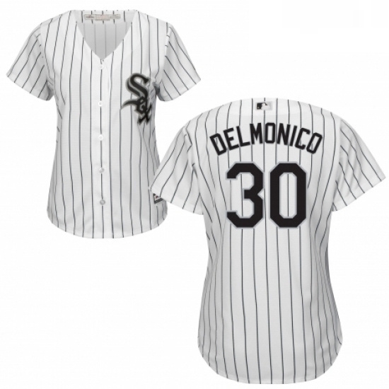 Womens Majestic Chicago White Sox 30 Nicky Delmonico Authentic White Home Cool Base MLB Jersey Womens Majestic Chicago White Sox 30 Nicky Delmonico Authentic White Home Cool Base MLB Jersey