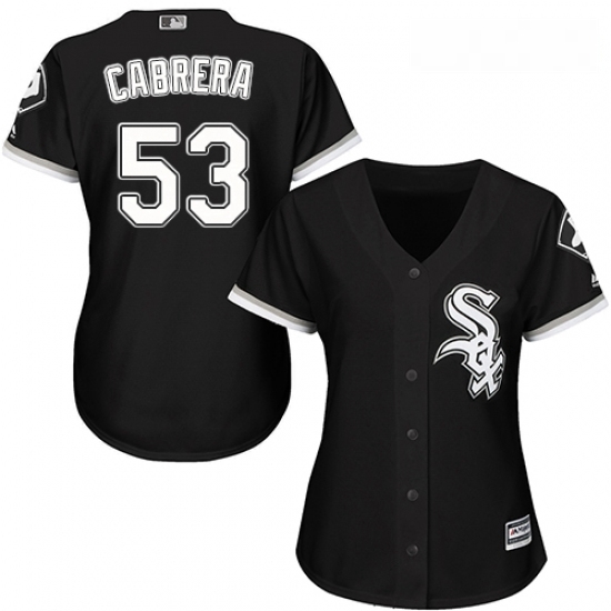 Womens Majestic Chicago White Sox 53 Welington Castillo Replica Black Alternate Home Cool Base MLB Jersey Womens Majestic Chicago White Sox 53 Welington Castillo Replica Black Alternate Home Cool Base MLB Jersey