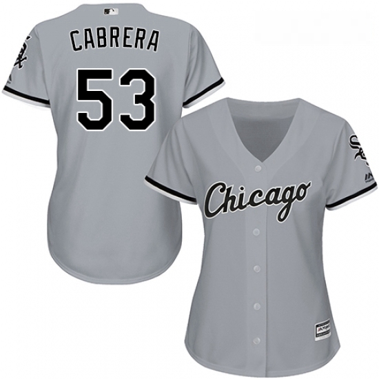 Womens Majestic Chicago White Sox 53 Welington Castillo Replica Grey Road Cool Base MLB Jersey Womens Majestic Chicago White Sox 53 Welington Castillo Replica Grey Road Cool Base MLB Jersey