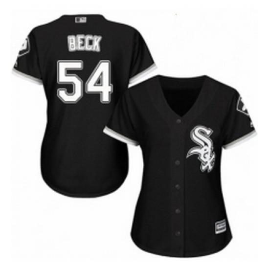 Womens Majestic Chicago White Sox 54 Chris Beck Replica Black Alternate Home Cool Base MLB Jersey Womens Majestic Chicago White Sox 54 Chris Beck Replica Black Alternate Home Cool Base MLB Jersey
