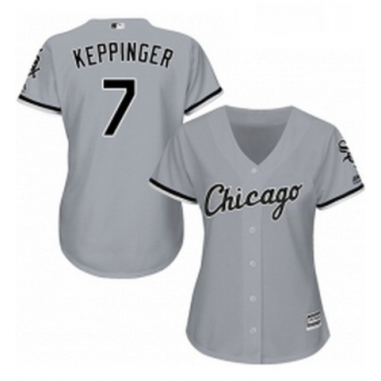 Womens Majestic Chicago White Sox 7 Jeff Keppinger Replica Grey Road Cool Base MLB Jersey Womens Majestic Chicago White Sox 7 Jeff Keppinger Replica Grey Road Cool Base MLB Jersey