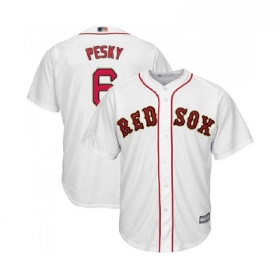 Youth Boston Red Sox 6 Johnny Pesky Authentic White 2019 Gold Program Cool Base Baseball Jersey Youth Boston Red Sox 6 Johnny Pesky Authentic White 2019 Gold Program Cool Base Baseball Jersey