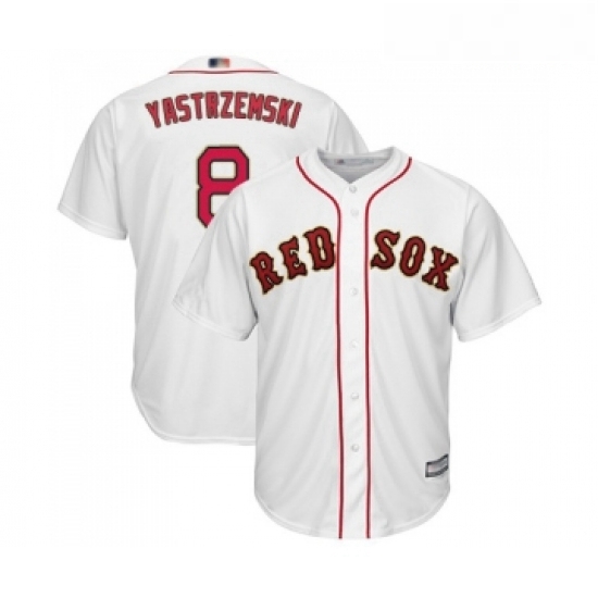 Youth Boston Red Sox 8 Carl Yastrzemski Authentic White 2019 Gold Program Cool Base Baseball Jersey Youth Boston Red Sox 8 Carl Yastrzemski Authentic White 2019 Gold Program Cool Base Baseball Jersey