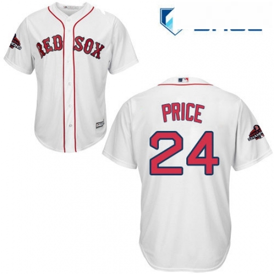Youth Majestic Boston Red Sox 24 David Price Authentic White Home Cool Base 2018 World Series Champions MLB Jersey Youth Majestic Boston Red Sox 24 David Price Authentic White Home Cool Base 2018 World Series Champions MLB Jersey