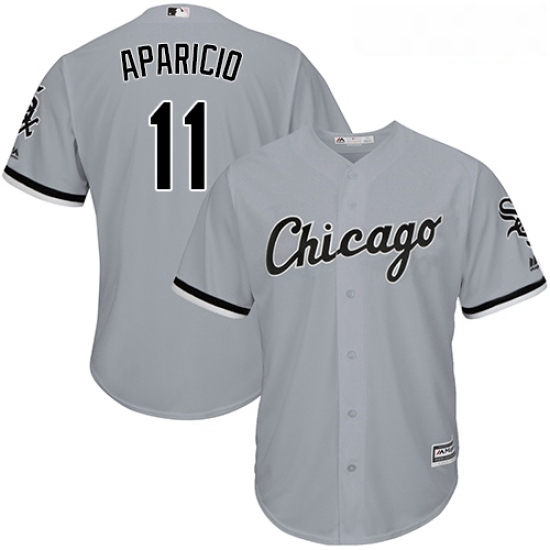 Youth Majestic Chicago White Sox 11 Luis Aparicio Replica Grey Road Cool Base MLB Jersey Youth Majestic Chicago White Sox 11 Luis Aparicio Replica Grey Road Cool Base MLB Jersey