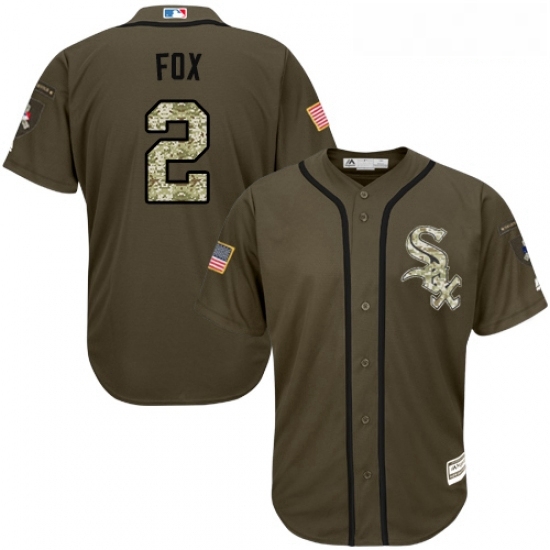 Youth Majestic Chicago White Sox 2 Nellie Fox Authentic Green Salute to Service MLB Jersey Youth Majestic Chicago White Sox 2 Nellie Fox Authentic Green Salute to Service MLB Jersey