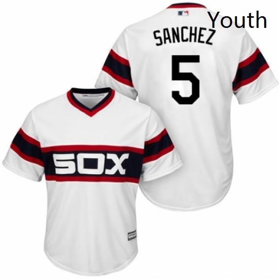 Youth Majestic Chicago White Sox 5 Yolmer Sanchez Authentic White 2013 Alternate Home Cool Base MLB Jersey Youth Majestic Chicago White Sox 5 Yolmer Sanchez Authentic White 2013 Alternate Home Cool Base MLB Jersey