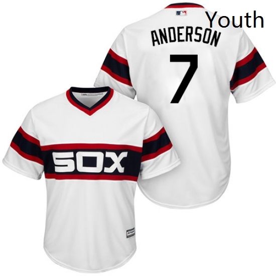 Youth Majestic Chicago White Sox 7 Tim Anderson Replica White 2013 Alternate Home Cool Base MLB Jersey Youth Majestic Chicago White Sox 7 Tim Anderson Replica White 2013 Alternate Home Cool Base MLB Jersey