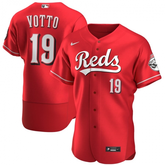 Men Cincinnati Reds 19 Joey Votto Men Nike Scarlet Flex Base Alternate Player MLB Jersey Men Cincinnati Reds 19 Joey Votto Men Nike Scarlet Flex Base Alternate Player MLB Jersey
