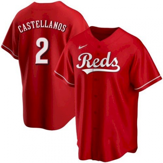 Men Cincinnati Reds 2 Nick Castellanos Red 2021 Replica Alternate Jersey Men Cincinnati Reds 2 Nick Castellanos Red 2021 Replica Alternate Jersey