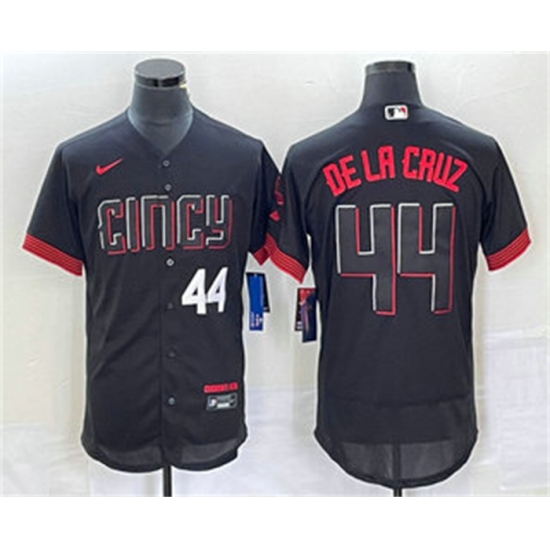 Men Cincinnati Reds 44 Elly De La Cruz Number Black 2023 City Connect Flex Base Stitched Baseball Jersey Men Cincinnati Reds 44 Elly De La Cruz Number Black 2023 City Connect Flex Base Stitched Baseball Jersey