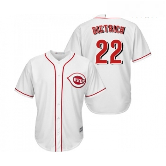 Mens Cincinnati Reds 22 Derek Dietrich Replica White Home Cool Base Baseball Jersey Mens Cincinnati Reds 22 Derek Dietrich Replica White Home Cool Base Baseball Jersey