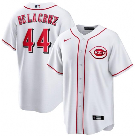 Men's Cincinnati Reds Elly De La Cruz Nike White Alternate Stitched Cool Base Jersey Men's Cincinnati Reds Elly De La Cruz Nike White Alternate Stitched Cool Base Jersey