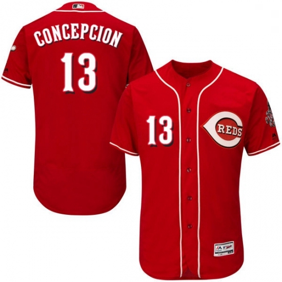 Mens Majestic Cincinnati Reds 13 Dave Concepcion Red Alternate Flex Base Authentic Collection MLB Jersey Mens Majestic Cincinnati Reds 13 Dave Concepcion Red Alternate Flex Base Authentic Collection MLB Jersey