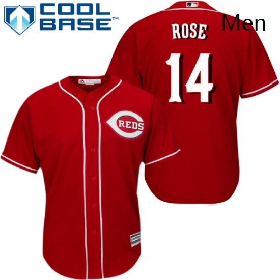 Mens Majestic Cincinnati Reds 14 Pete Rose Replica Red Alternate Cool Base MLB Jersey Mens Majestic Cincinnati Reds 14 Pete Rose Replica Red Alternate Cool Base MLB Jersey