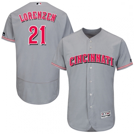 Mens Majestic Cincinnati Reds 21 Michael Lorenzen Grey Flexbase Authentic Collection MLB Jersey Mens Majestic Cincinnati Reds 21 Michael Lorenzen Grey Flexbase Authentic Collection MLB Jersey