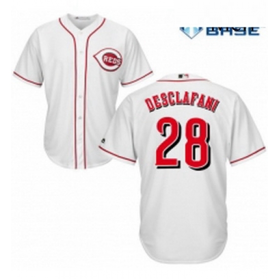 Mens Majestic Cincinnati Reds 28 Anthony DeSclafani Replica White Home Cool Base MLB Jersey Mens Majestic Cincinnati Reds 28 Anthony DeSclafani Replica White Home Cool Base MLB Jersey